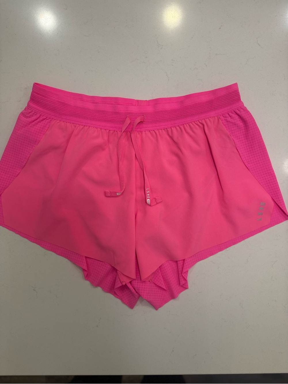 Bright Pink Women’s Athletic Shorts with Drawstring Waist